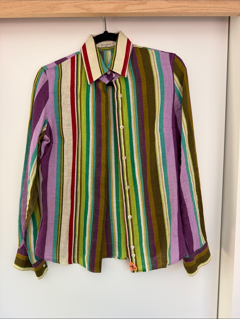 ETRO Vintage Linen Button Up Shirt